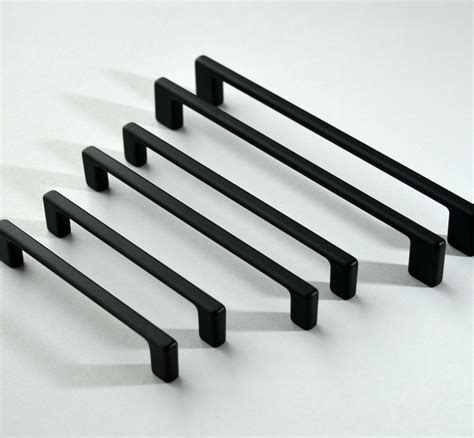 matte black stainless steel cabinet pulls|modern matte black drawer pulls.